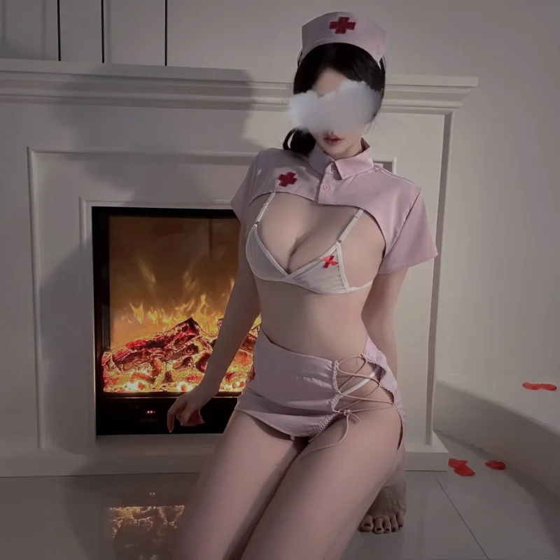 Sexy Nurse Cosplay Set (Youthful Pink)