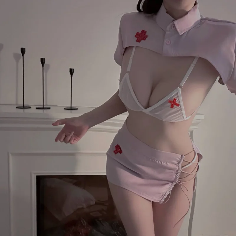 Sexy Nurse Cosplay Set (Youthful Pink)