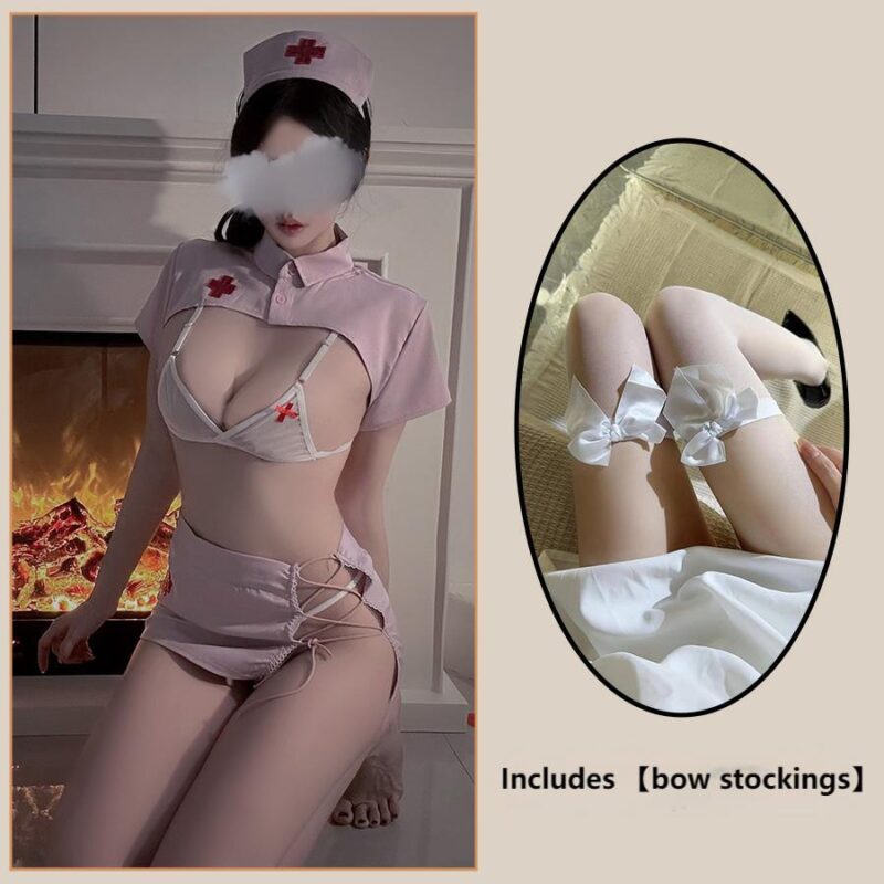 Sexy Nurse Cosplay Set (Youthful Pink)
